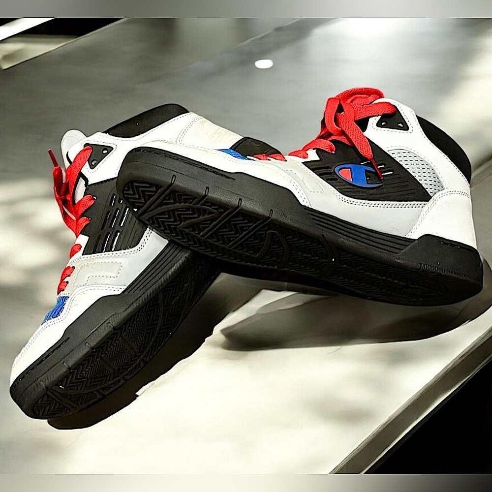 Champion Men's red White blue Black Sneakers size 10 men’s & size 12 women
